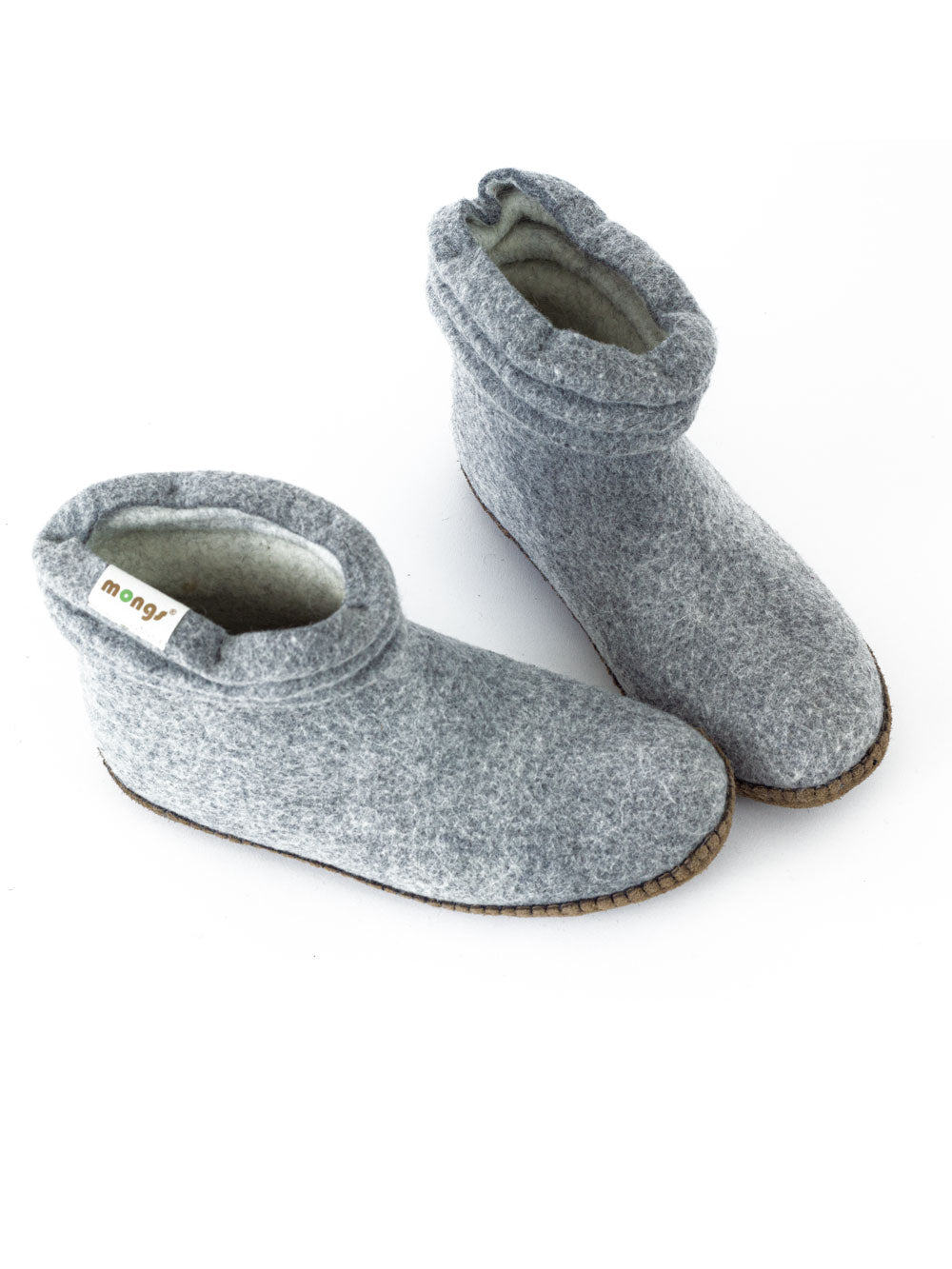 Lady Mongs gray - women's felt slippers