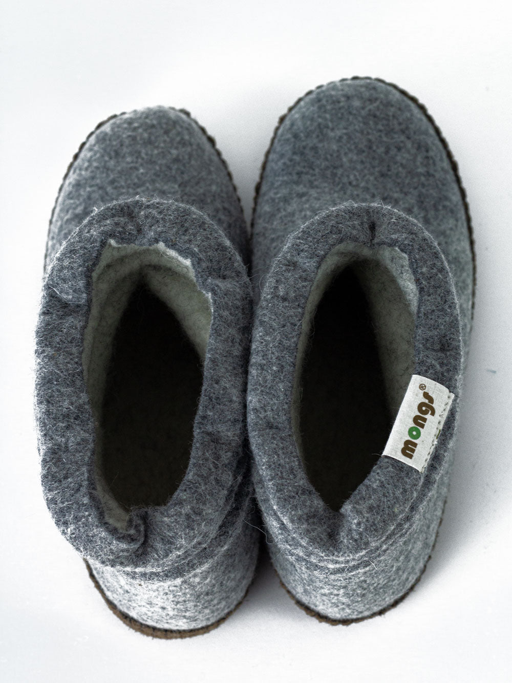 Lady Mongs gray - women's felt slippers