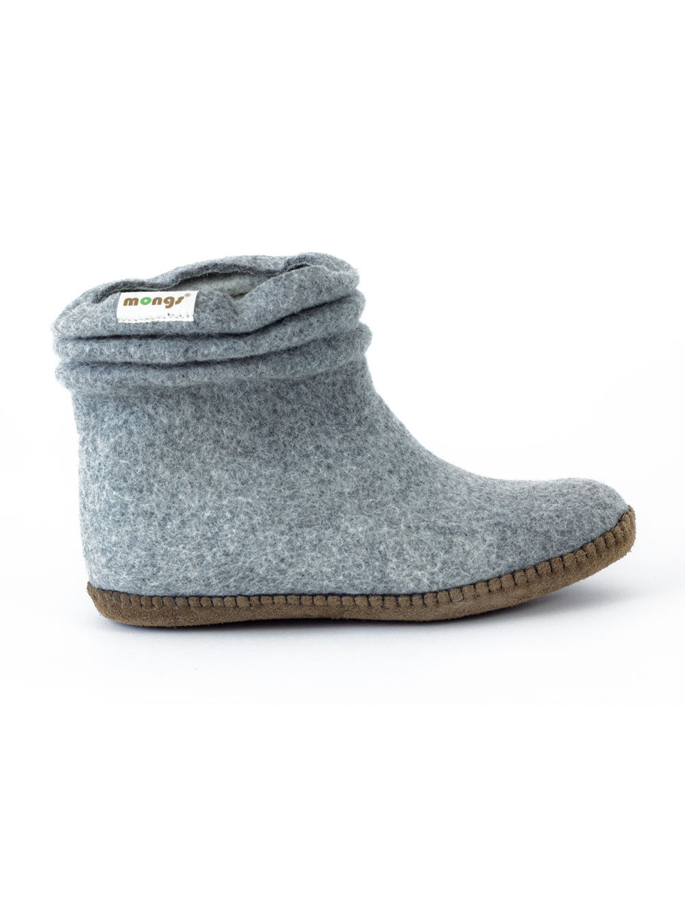 Lady Mongs gray - women's felt slippers