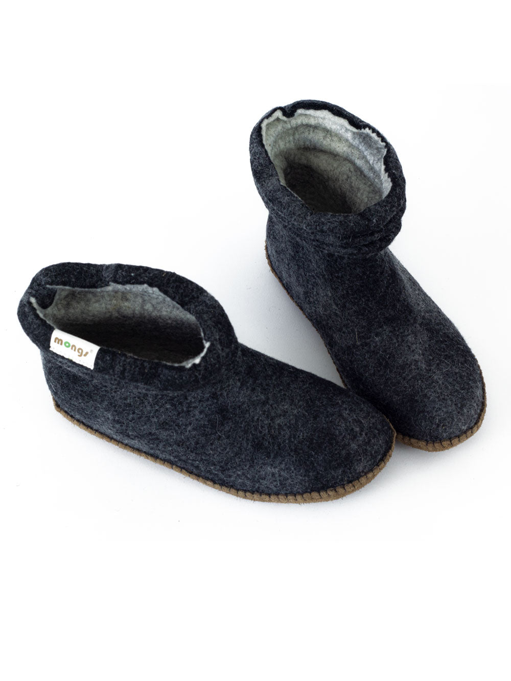 Lady Mongs black - women's felt slippers