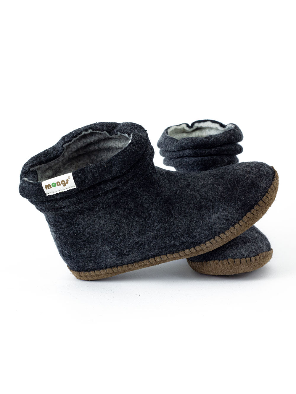 Lady Mongs black - women's felt slippers