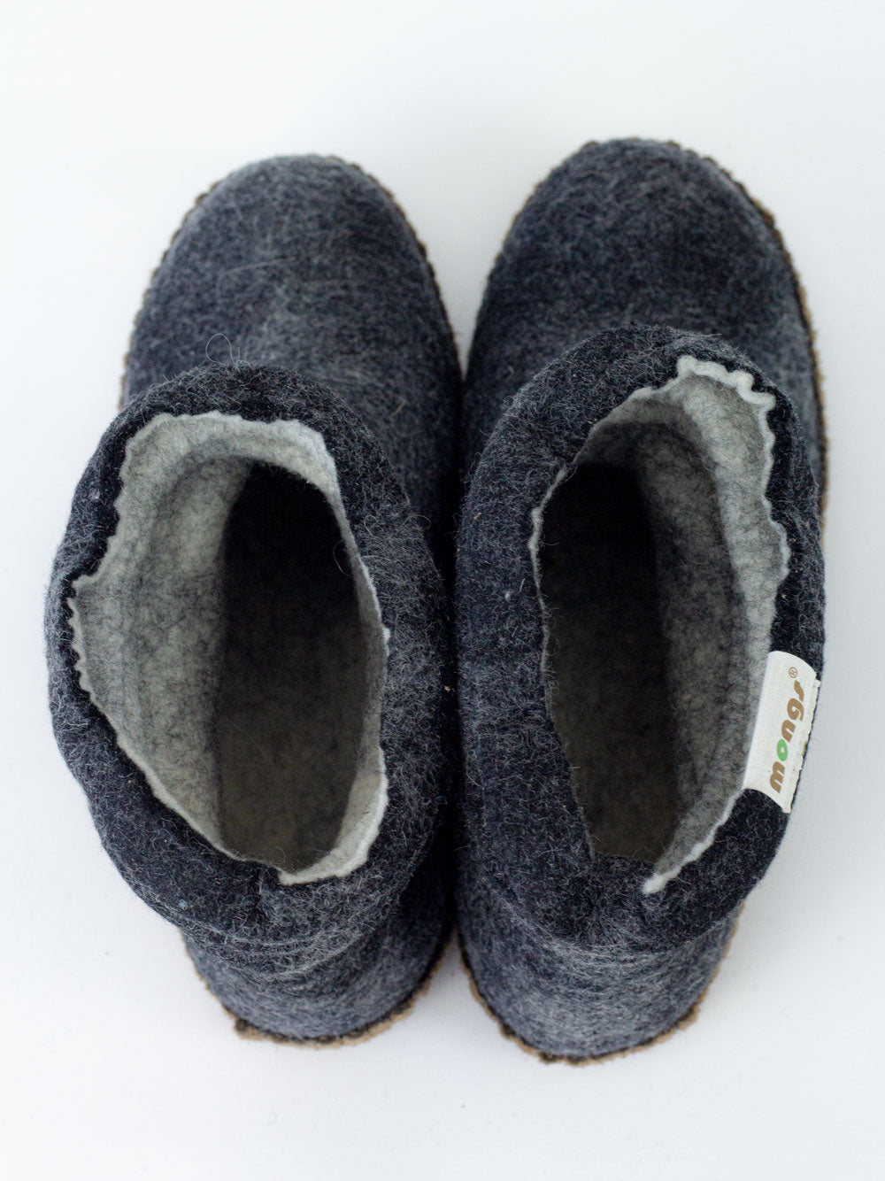 Lady Mongs black - women's felt slippers