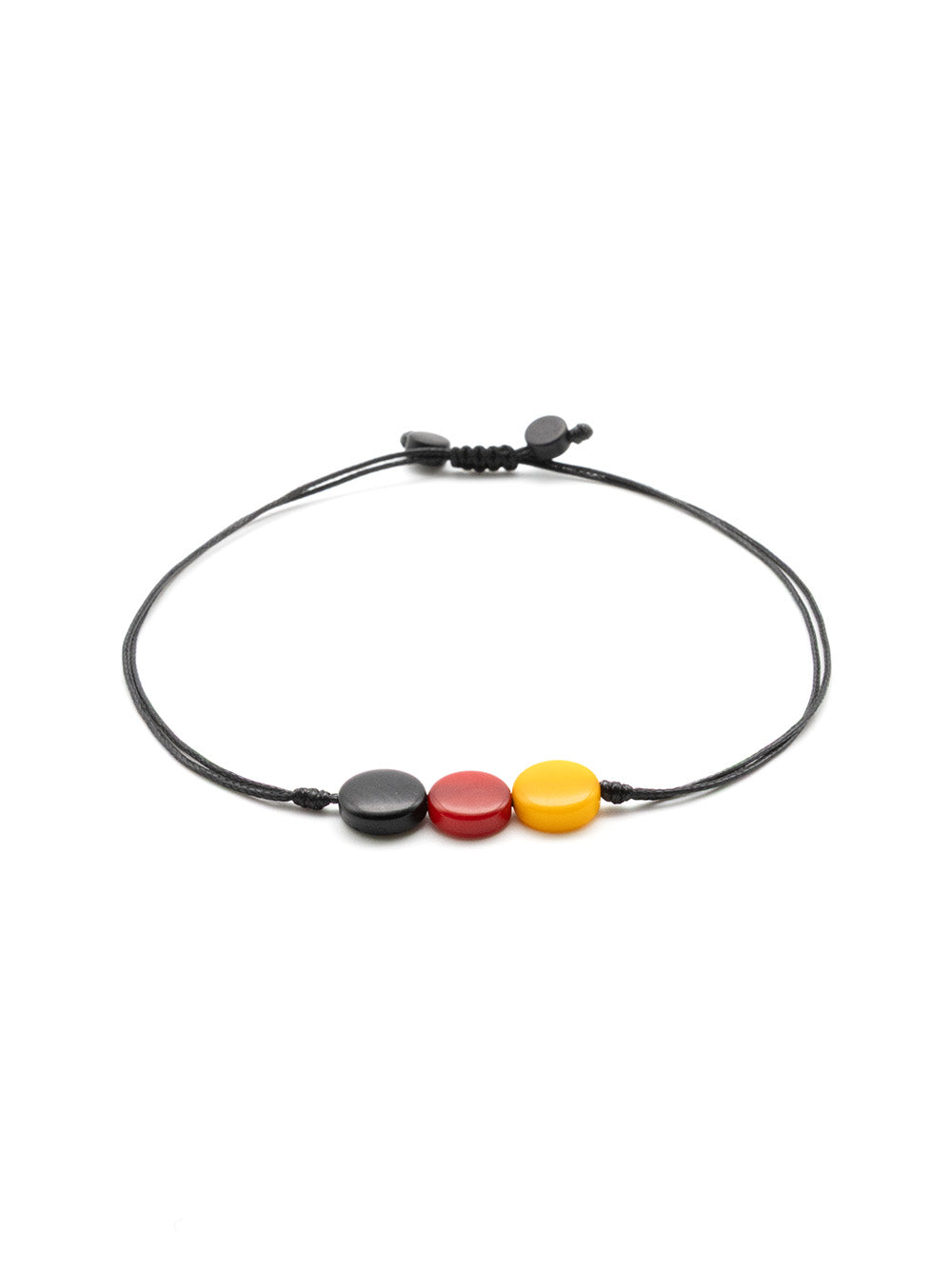 Armband Trifipu-DE schwarz rot gold - La Tagua Nuss