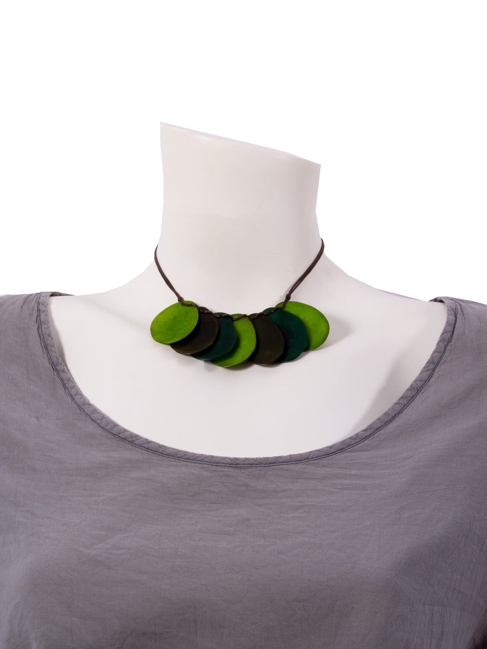 Halskette Celeste grün - La Tagua Nuss