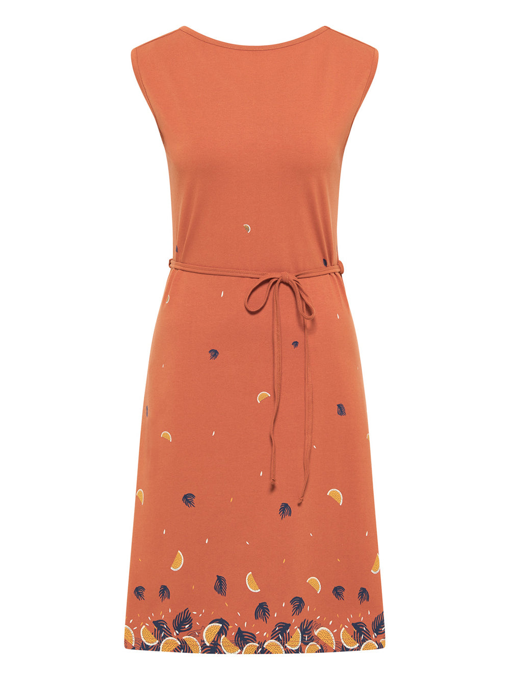Jersey-Kleid terracotta