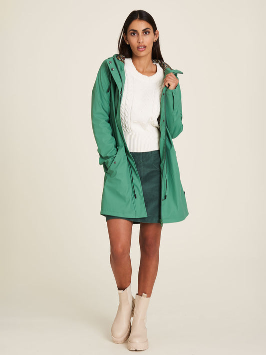 Veste de pluie vert givré