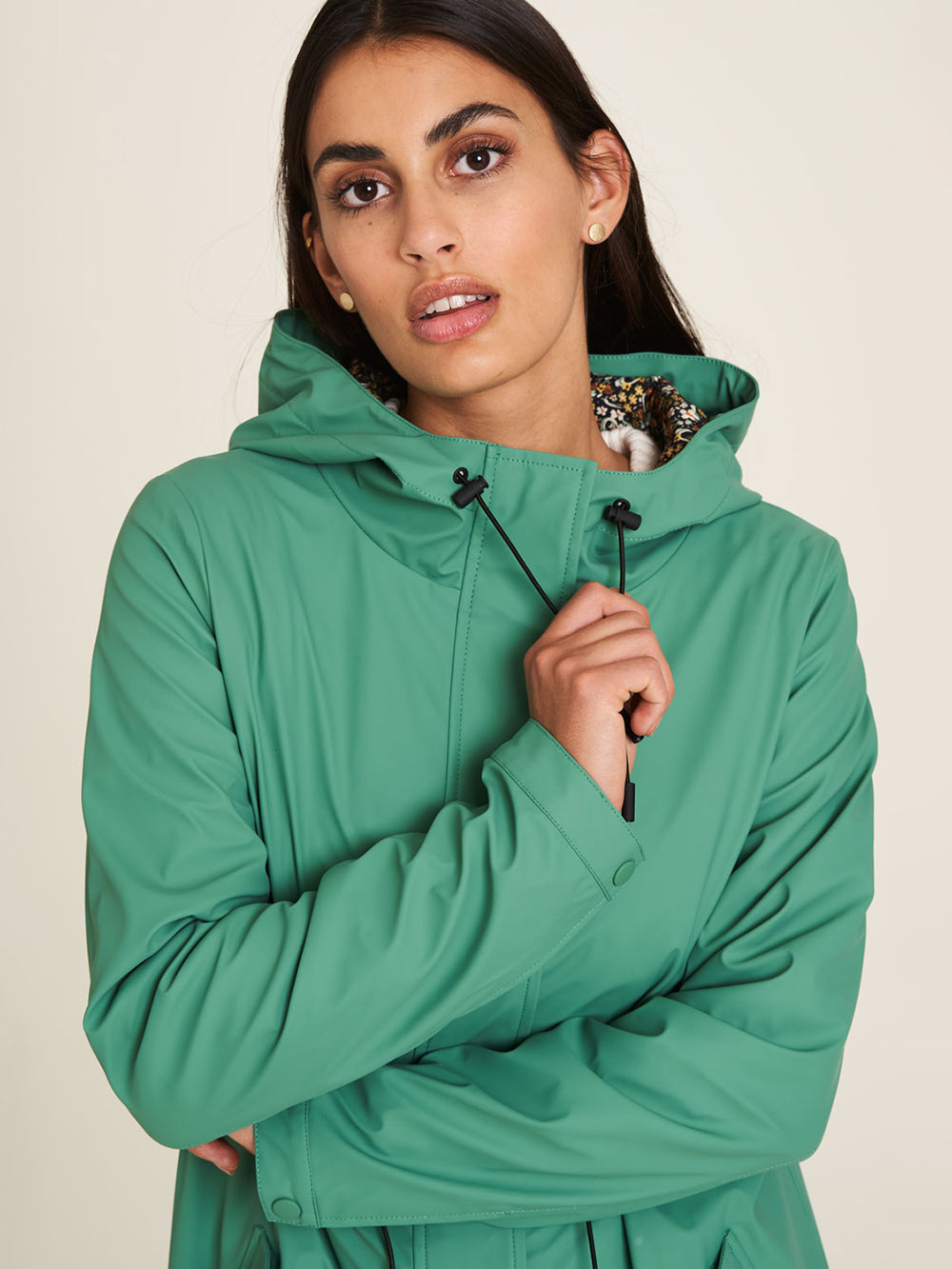 Rain jacket frosty green