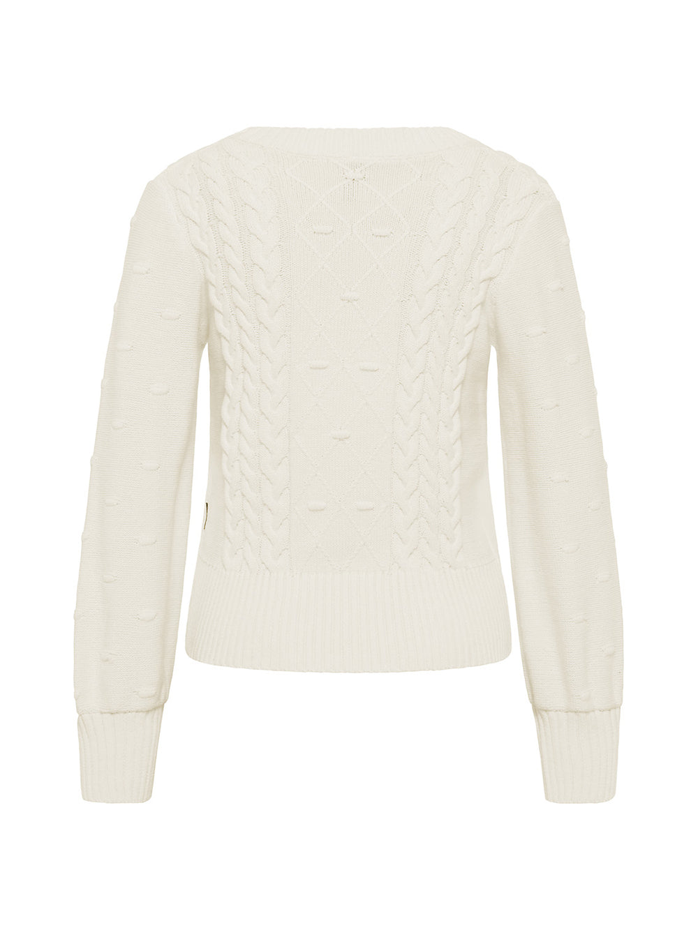 fitted knitted sweater white