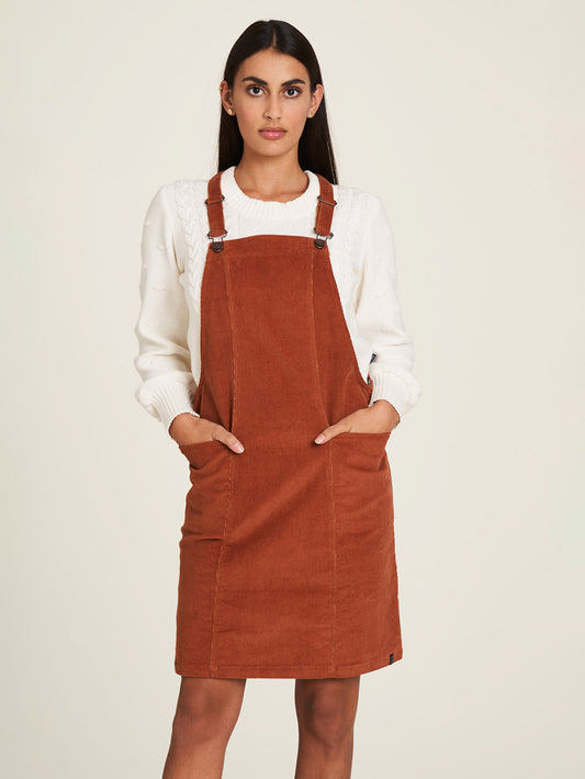 Robe velours côtelé gingembre