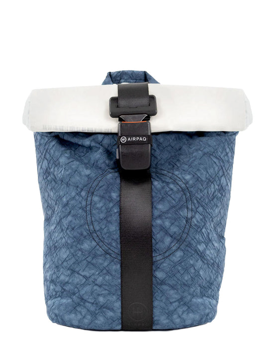 Airpaq backpack roll top - blue/white colored 