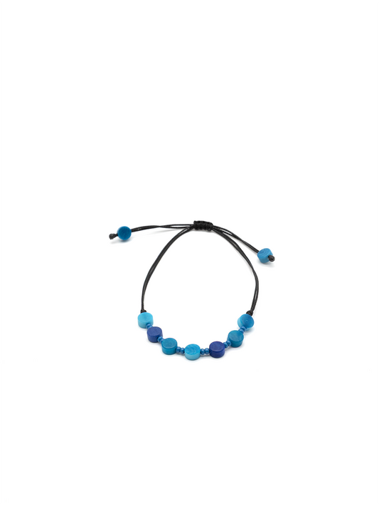 Armband Corapu Blau Mix - La Tagua Nuss