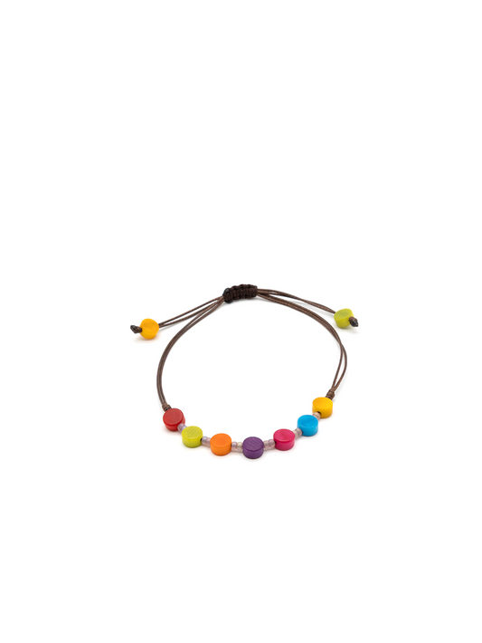 Armband Corapu Bunt - La Tagua Nuss