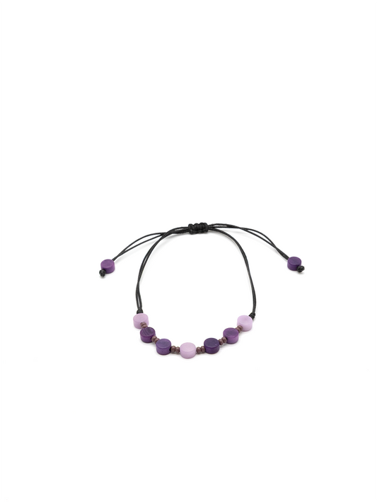 Armband Corapu Lila Mix - La Tagua Nuss