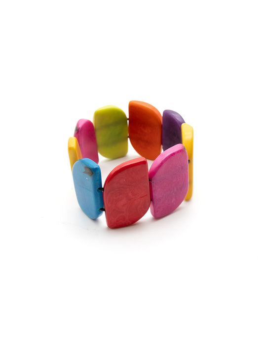 Armband Ecoapu Bunt - La Tagua Nuss
