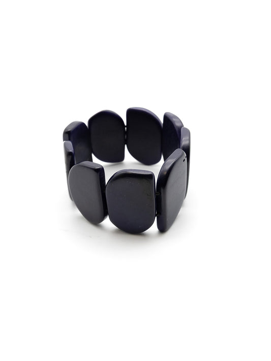 Armband Ecoapu Dunkelblau - La Tagua Nuss