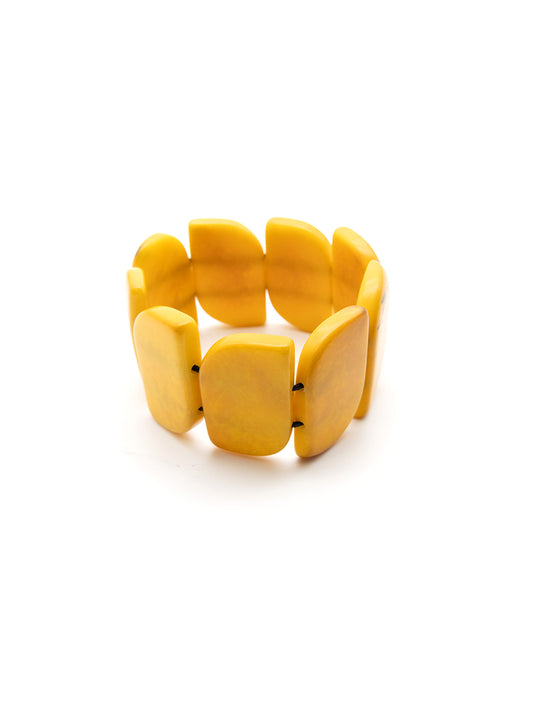 Armband Ecoapu Gelb - La Tagua Nuss