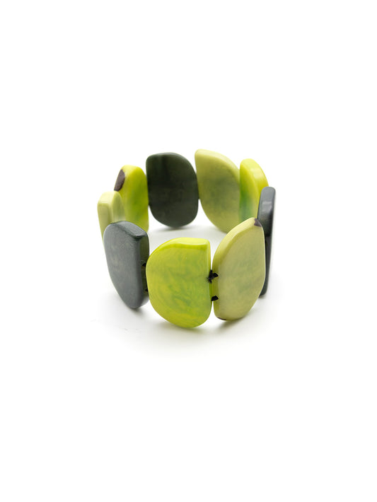 Armband Ecoapu Grün Mix - La Tagua Nuss