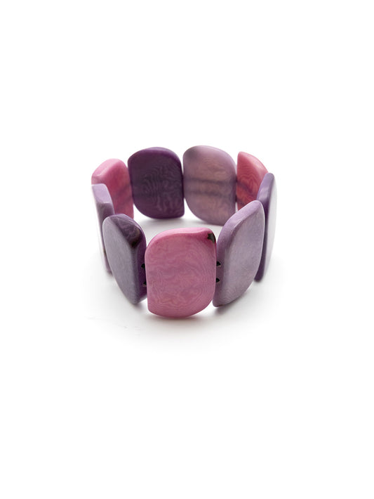 Armband Ecoapu Lila Mix - La Tagua Nuss