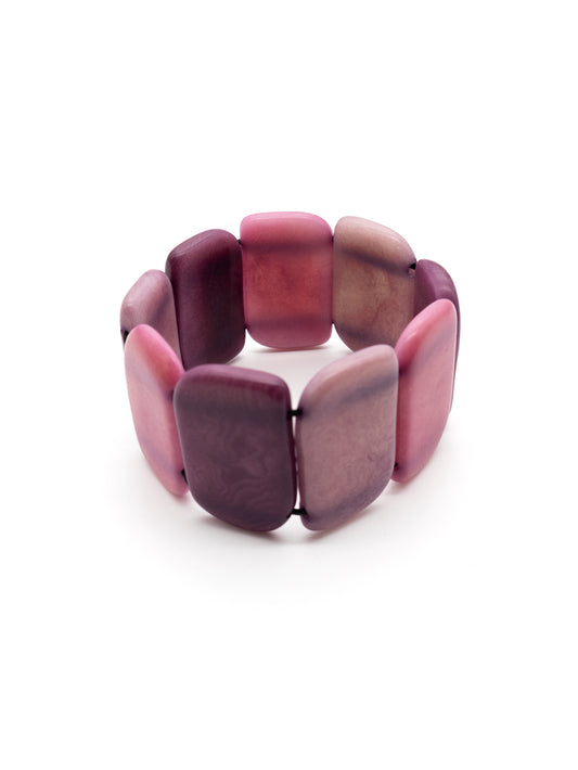 Armband Ecoapu lila - La Tagua Nuss