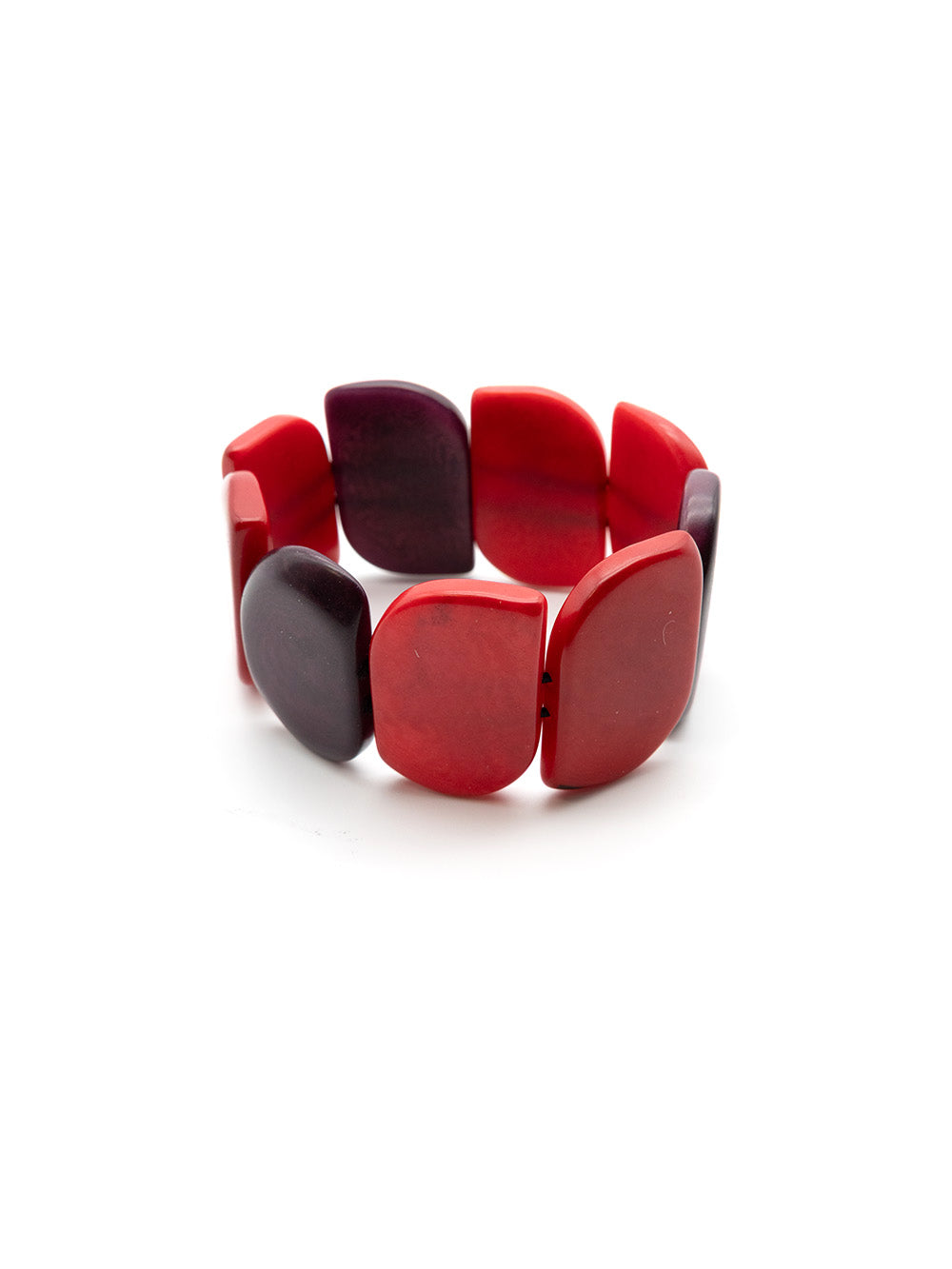 Armband Ecoapu Rot Mix - La Tagua Nuss