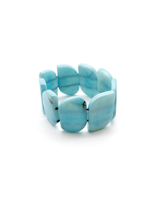 Armband Ecoapu Türkis - La Tagua Nuss