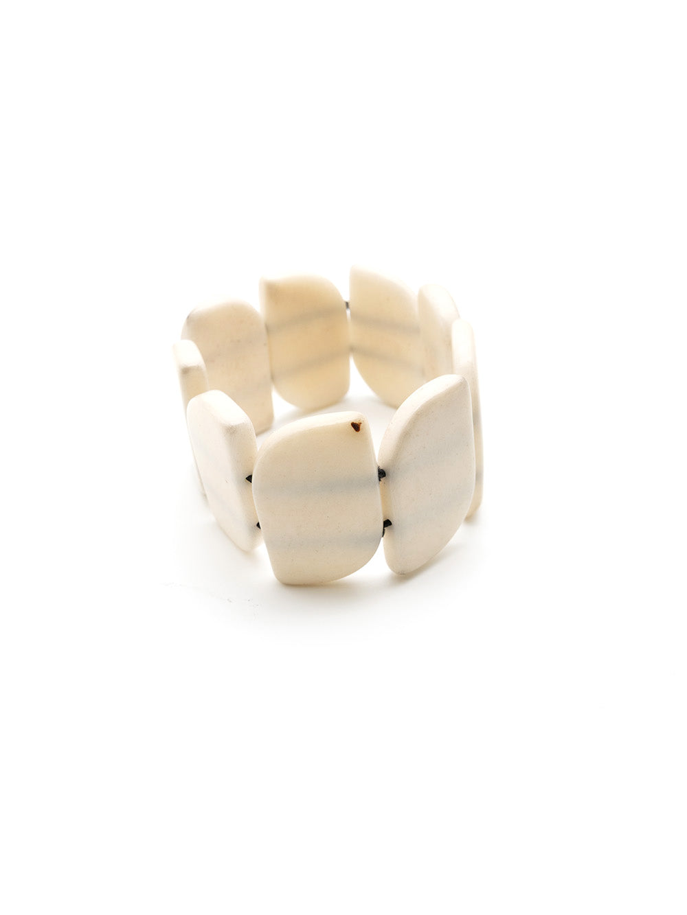 Armband Ecoapu Weiss - La Tagua Nuss