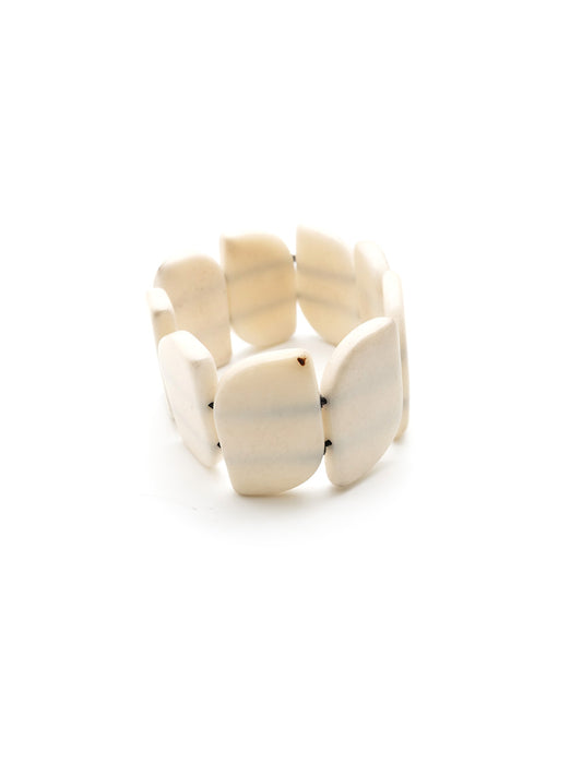 Armband Ecoapu Weiss - La Tagua Nuss