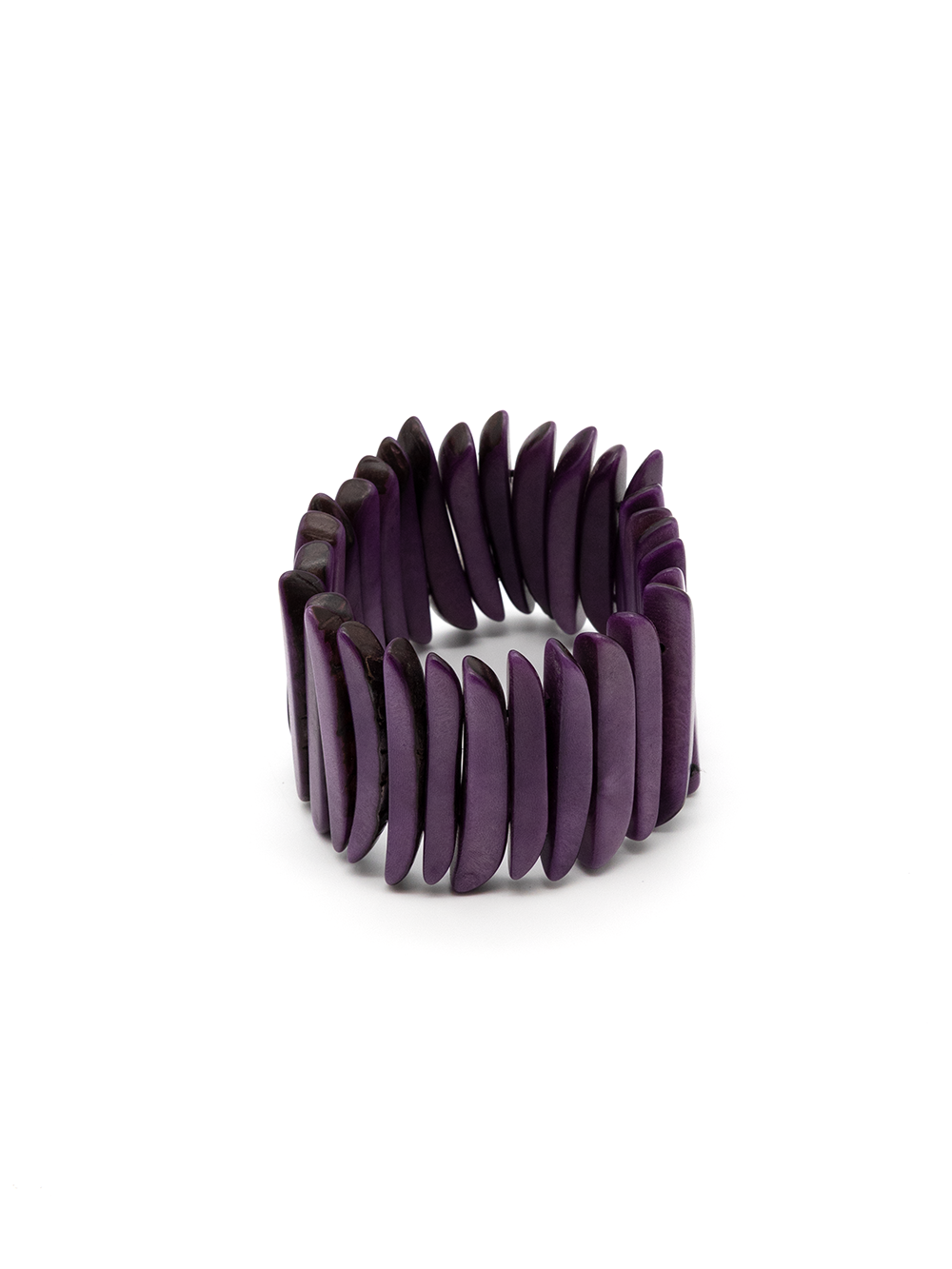 Armband Palitos Dunkellila - La Tagua Nuss