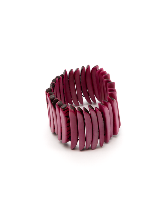 Armband Palitos Fuchsiarot - La Tagua Nuss