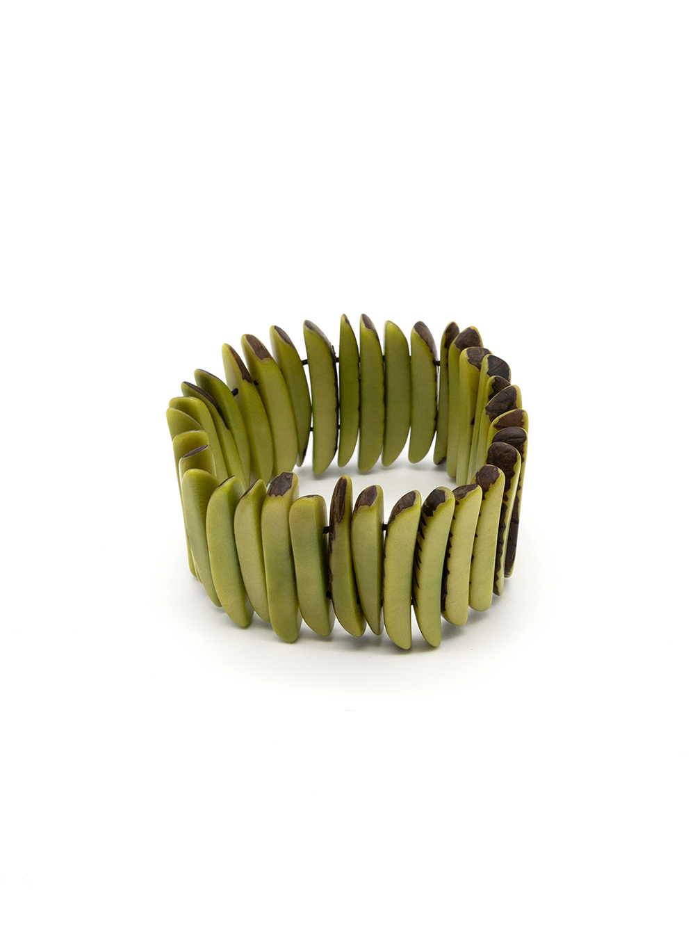 Armband Palitos Grün - La Tagua Nuss