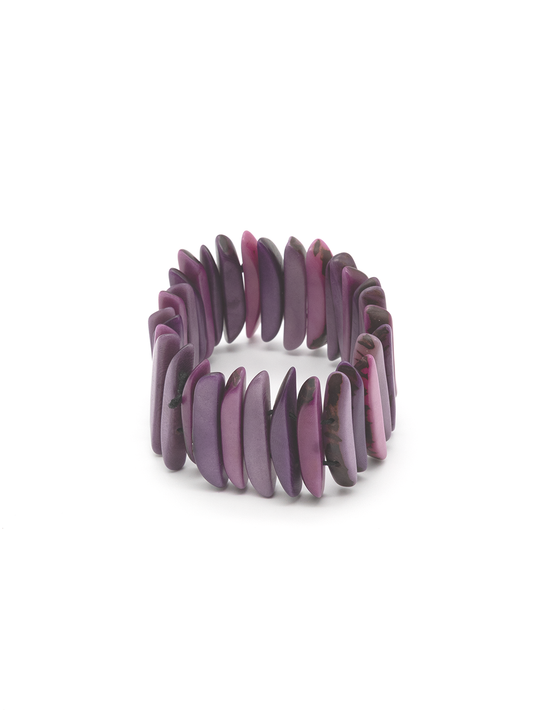 Armband Palitos Lila Mix - La Tagua Nuss