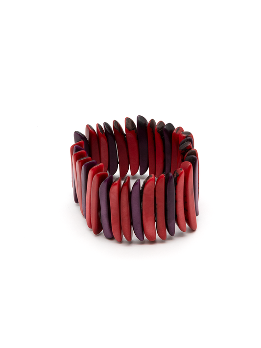 Armband Palitos Rot Mix - La Tagua Nuss