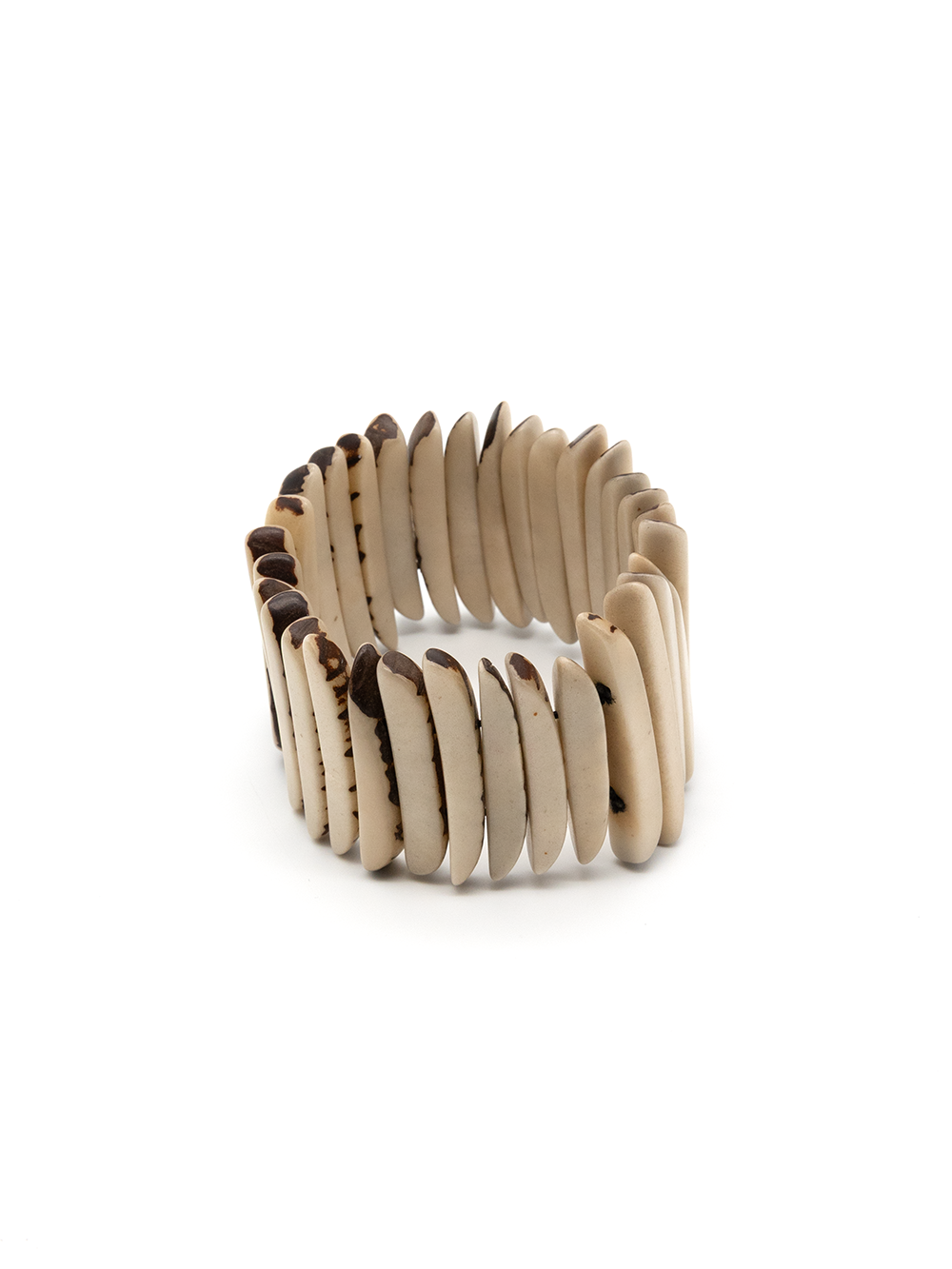 Armband Palitos Natur Weiss - La Tagua Nuss