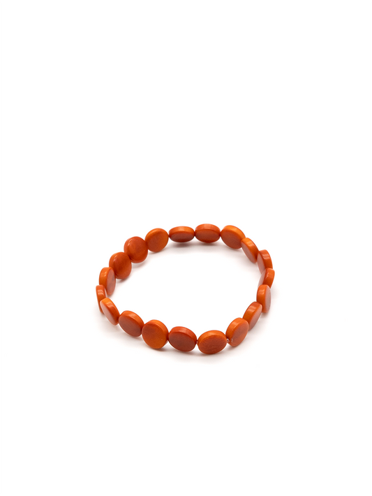 Armband Pitipu Dunkelorange - La Tagua Nuss