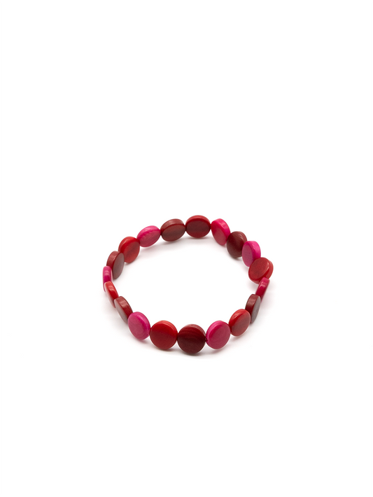 Armband Pitipu Rot Mix - La Tagua Nuss