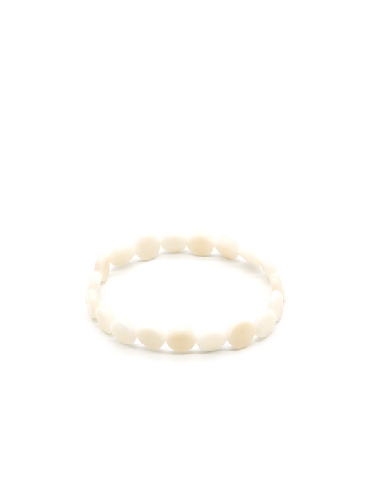 Armband Pitipu Weiss - La Tagua Nuss