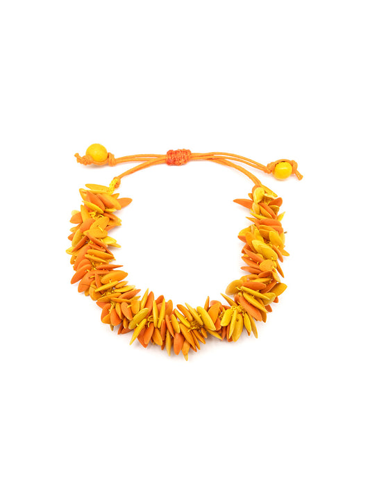 Armband Trenzapu gelb - Melonenkerne - La Tagua