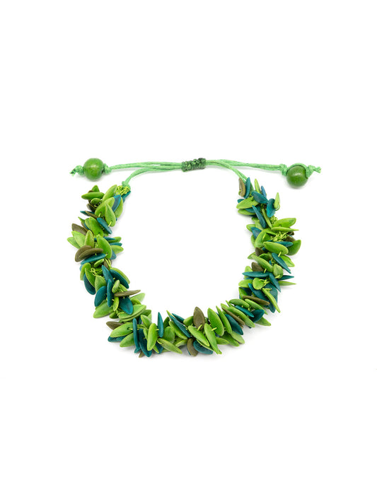 Armband Trenzapu grün - Melonenkerne - La Tagua
