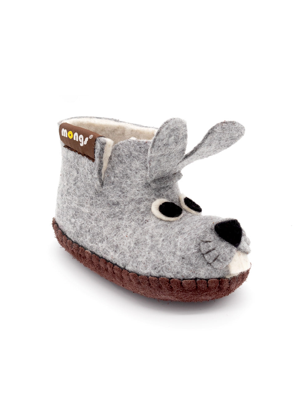 Baby Mongs Bunny grau - Babyschuhe / Krabbelschuhe