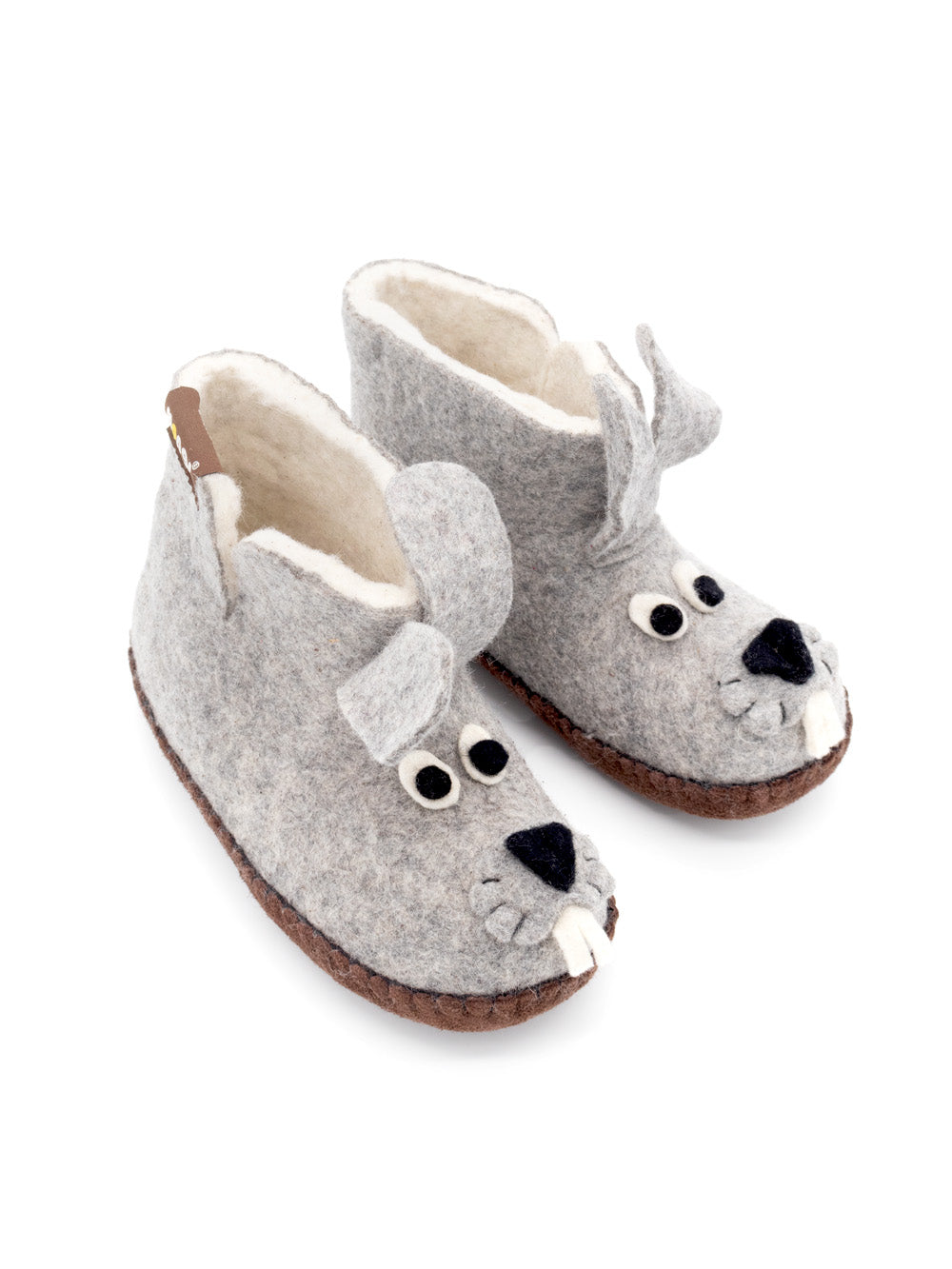 Mini Mongs Bunny grau - Kinderhausschuhe/Kinderpantoffeln