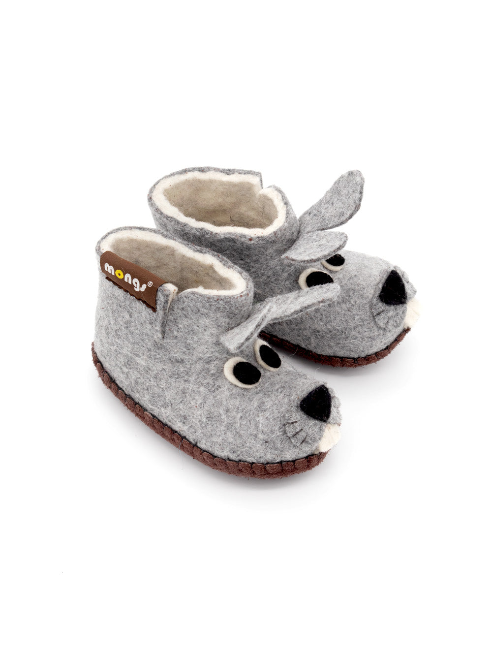 Baby Mongs Bunny grau - Babyschuhe / Krabbelschuhe