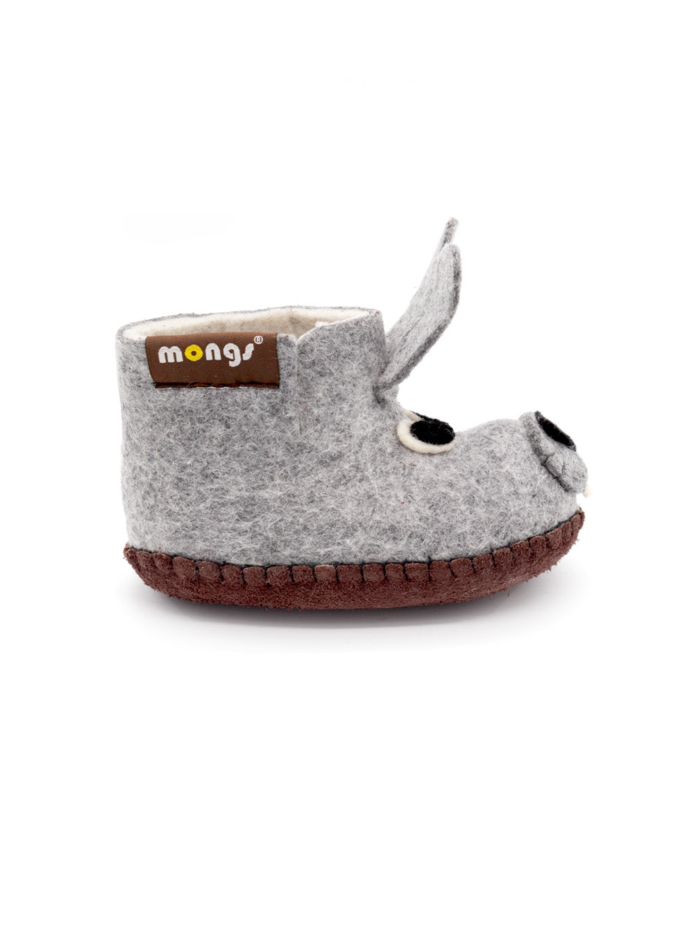 Baby Mongs Bunny grau - Babyschuhe / Krabbelschuhe