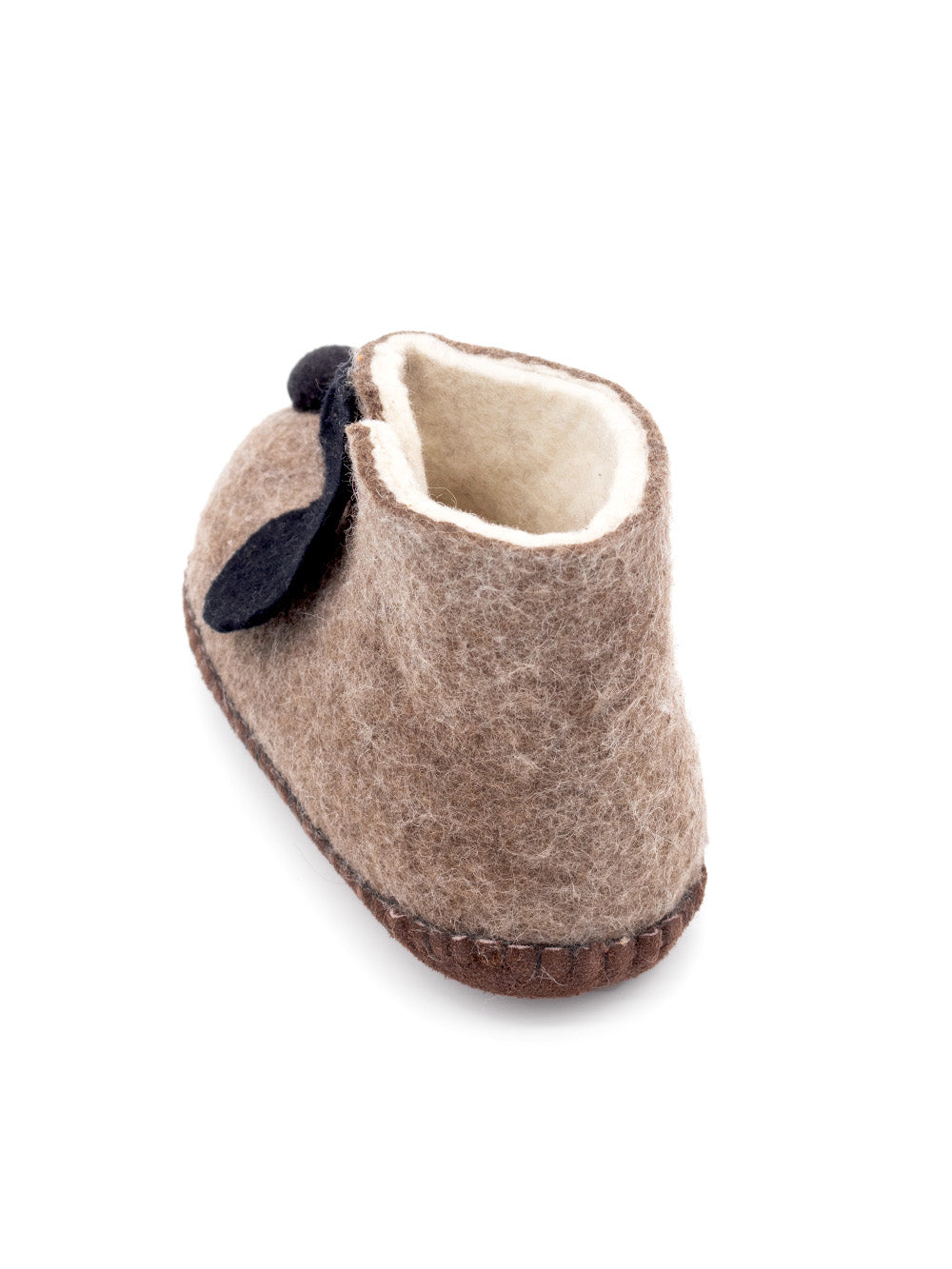 Mongs chaussons enfants chien marron