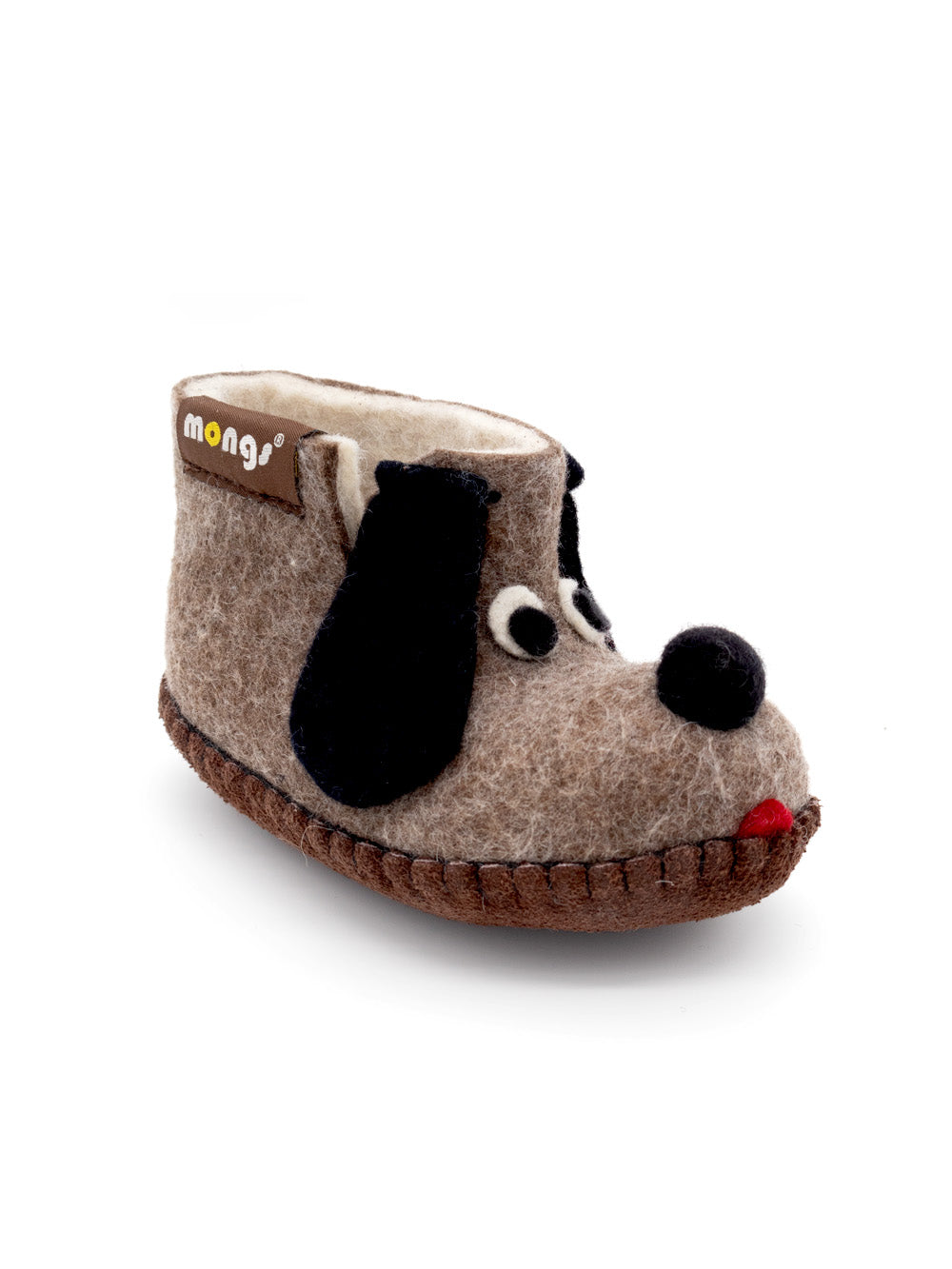 Mongs children's slippers dog brown