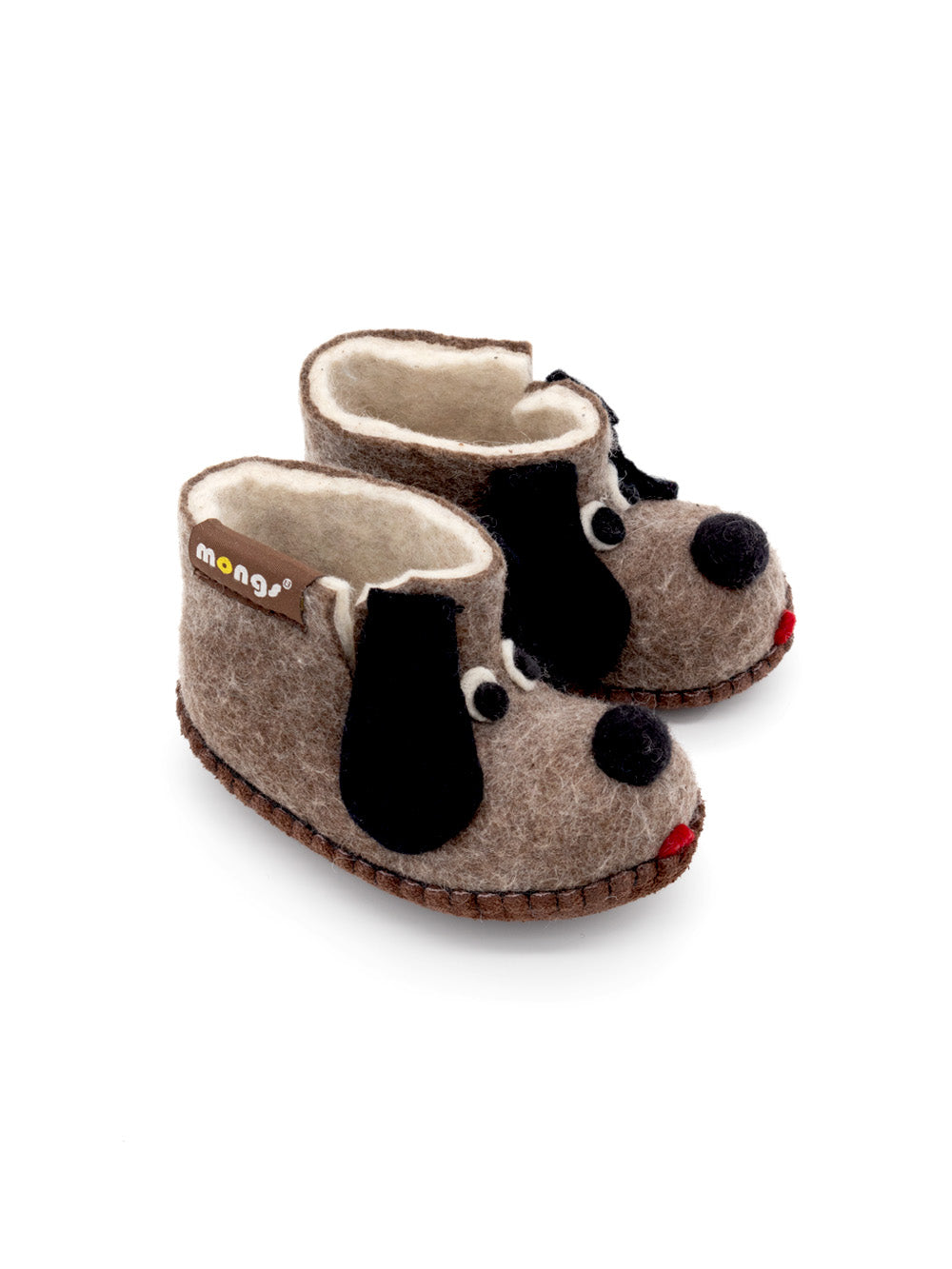 Mongs children's slippers dog brown