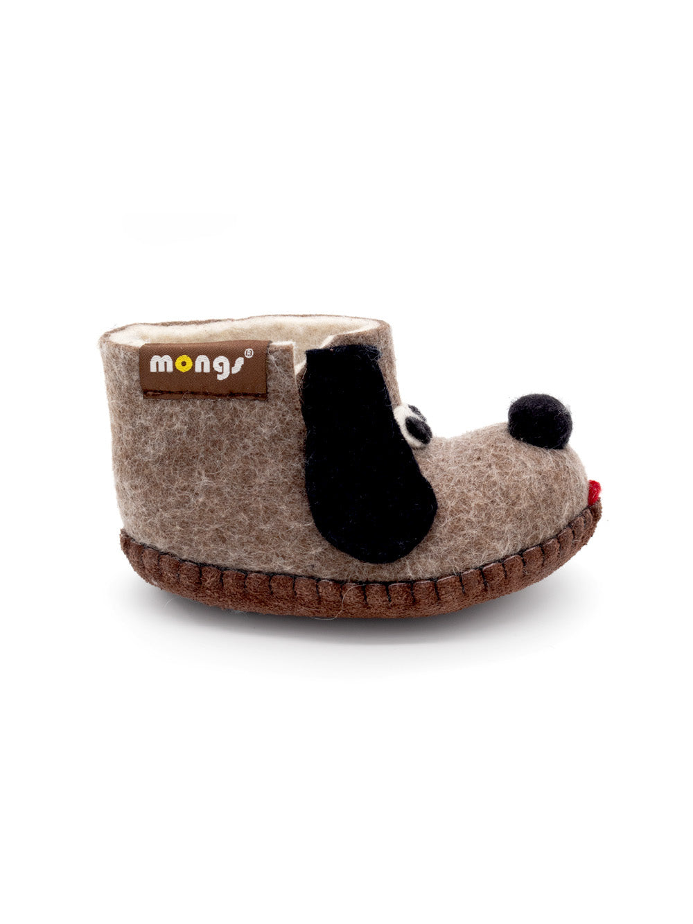 Mongs children's slippers dog brown