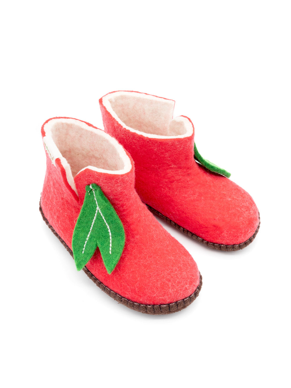 Baby Mongs pink - children's felt slippers