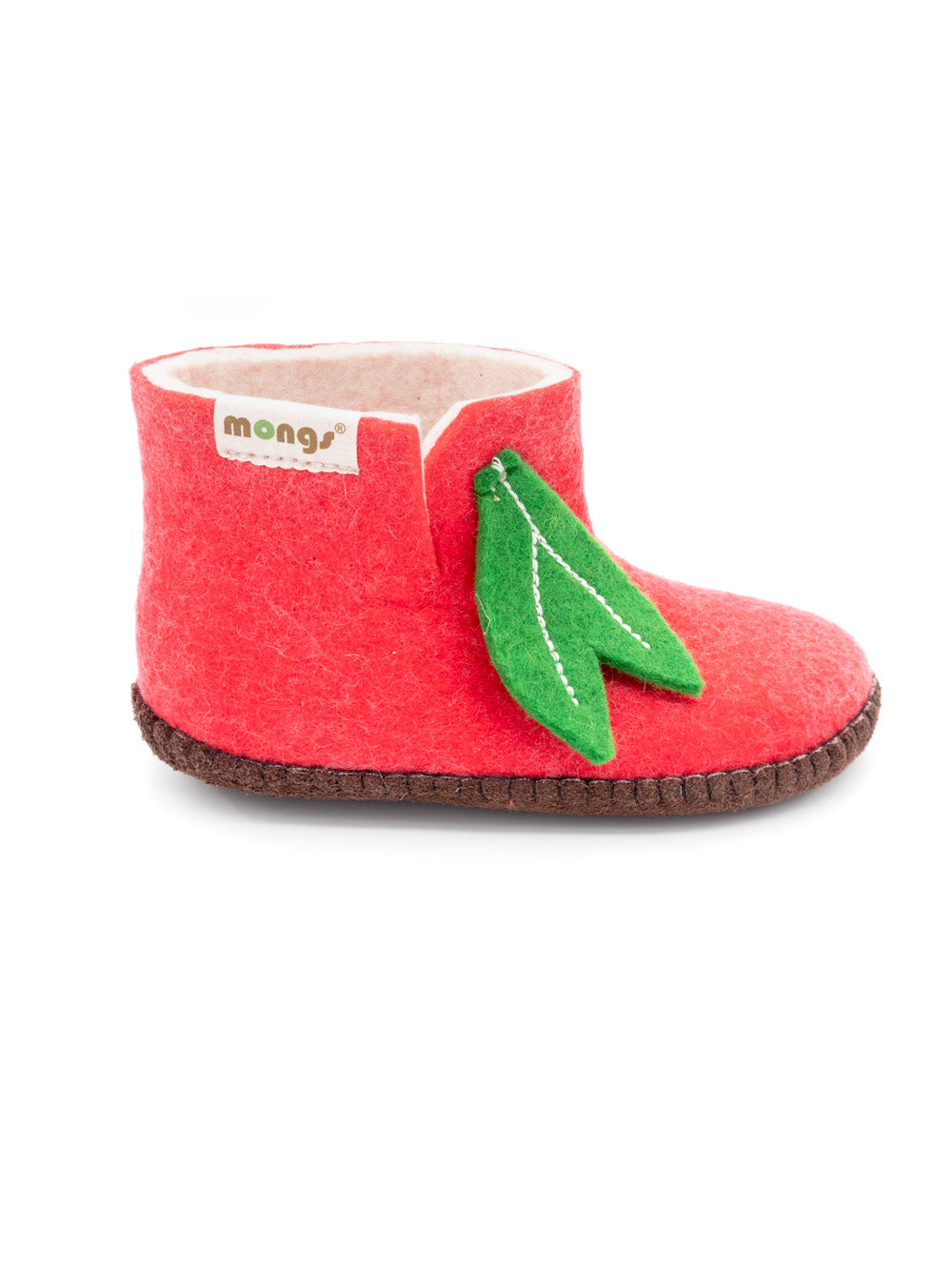 Baby Mongs pink - children's felt slippers