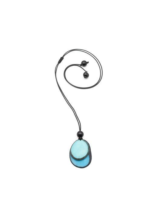Necklace Chiloete blue - La Tagua Nut