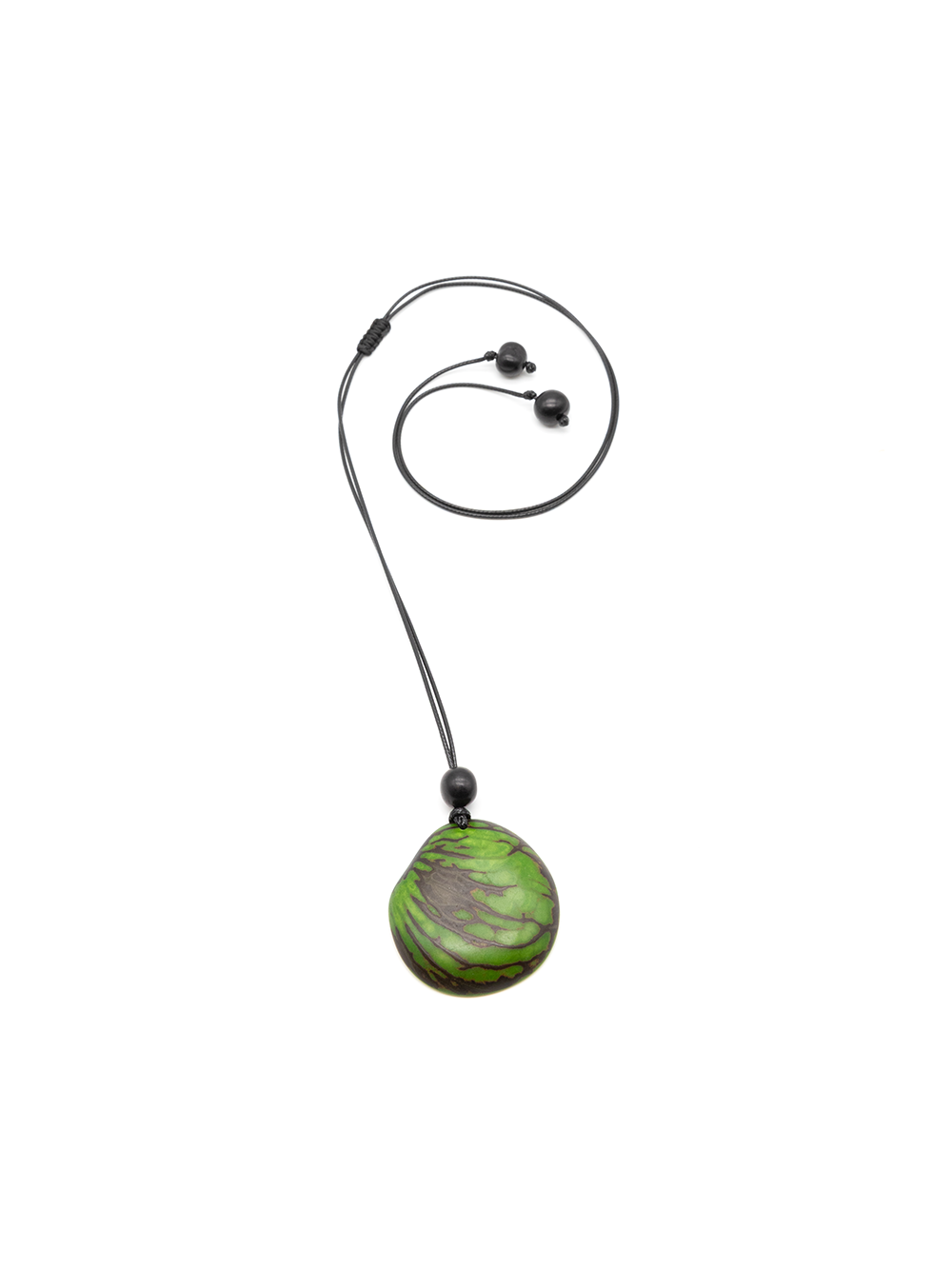 Collar Cebra verde - La Tagua Nuss